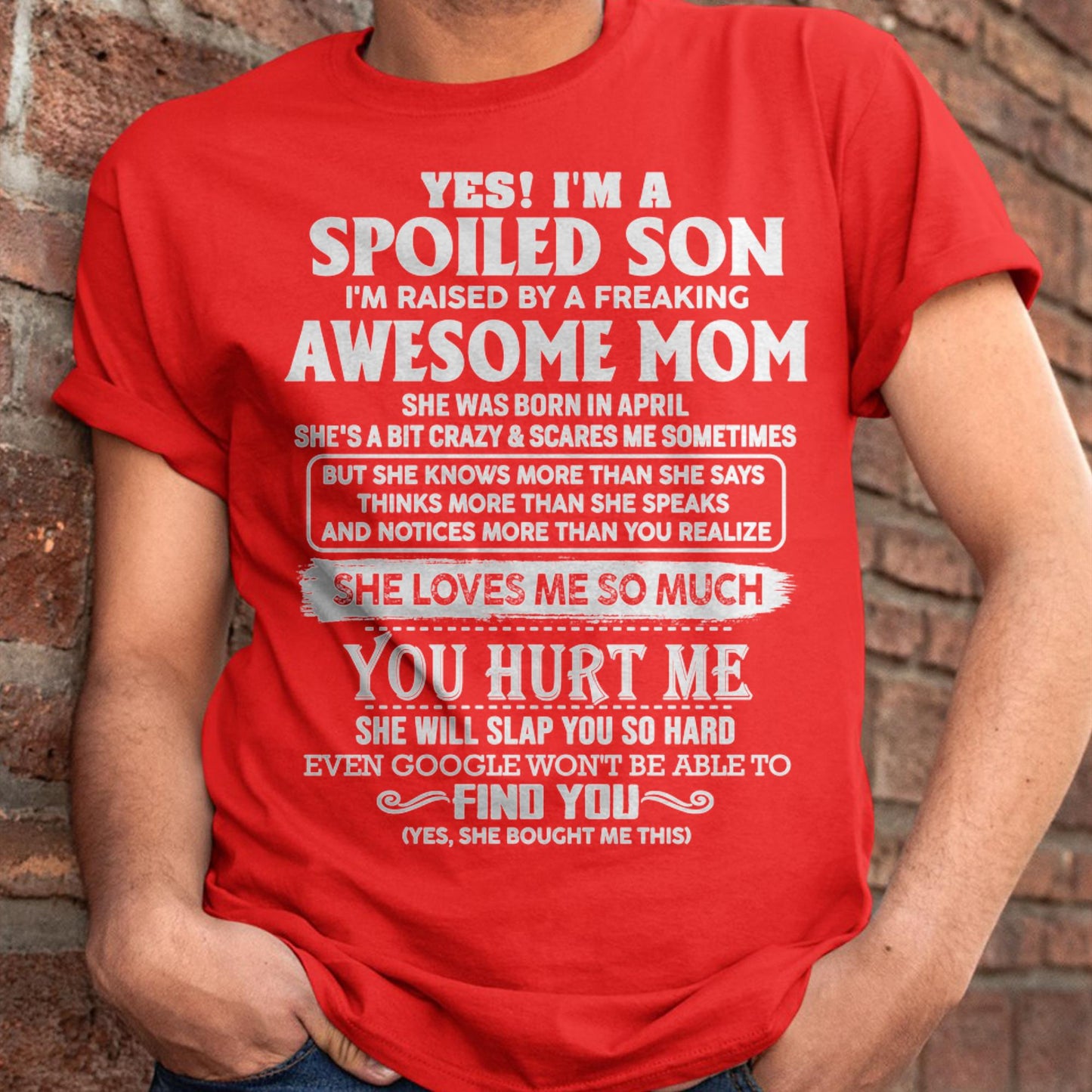 April - Awesome Mom - Perfect Gift For Spoiled Son From Mom - virgo04 (SKU05-47-04)