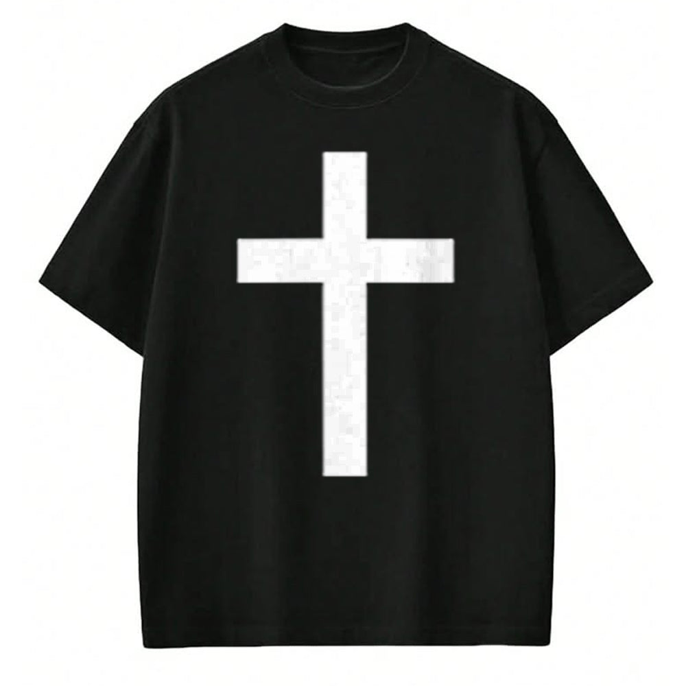 Christian Tee, Christian Faith Unisex T-Shirt/Hoodie/Sweatshirt HLT00 - Small Cross Subtle Christian Minimalist Religious Faith T-Shirt