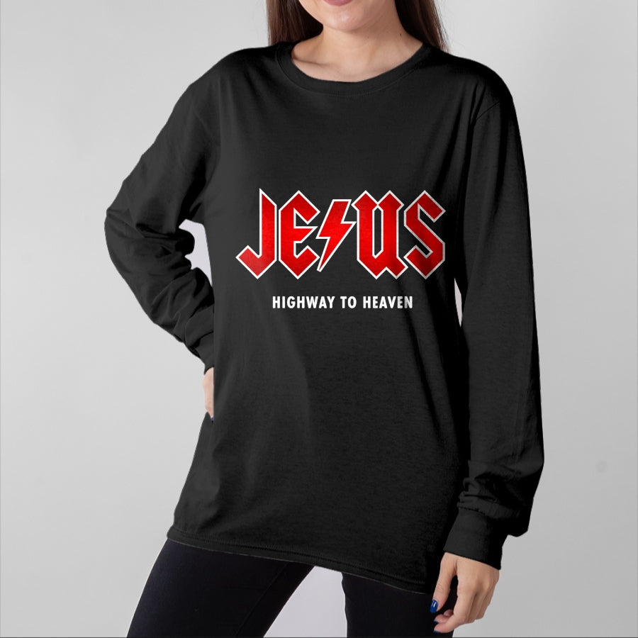 Christian Tee, Christian Faith Unisex T-Shirt/Hoodie/Sweatshirt HLT00 - Jesus - Highway to Heaven - Hard Rocker & Devout Christian T-Shirt
