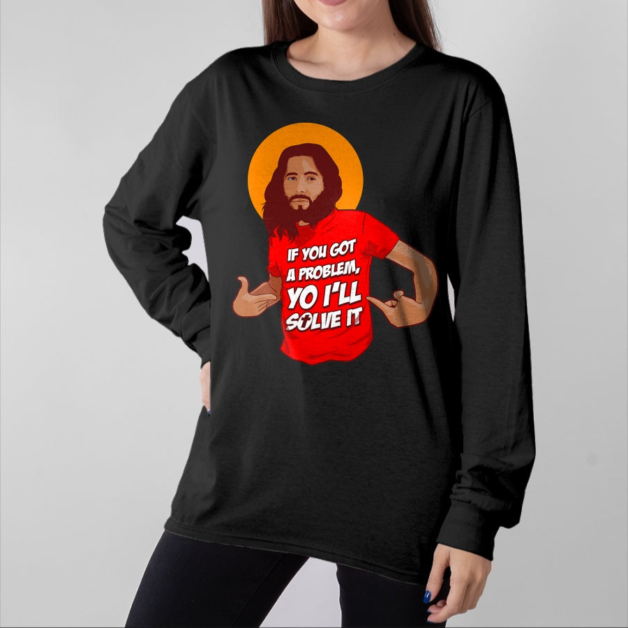 Christian Tee, Christian Faith Unisex T-Shirt/Hoodie/Sweatshirt HLT00 - Funny Jesus Christian Meme Yo I_ll Solve It Christmas T-Shirt (1)