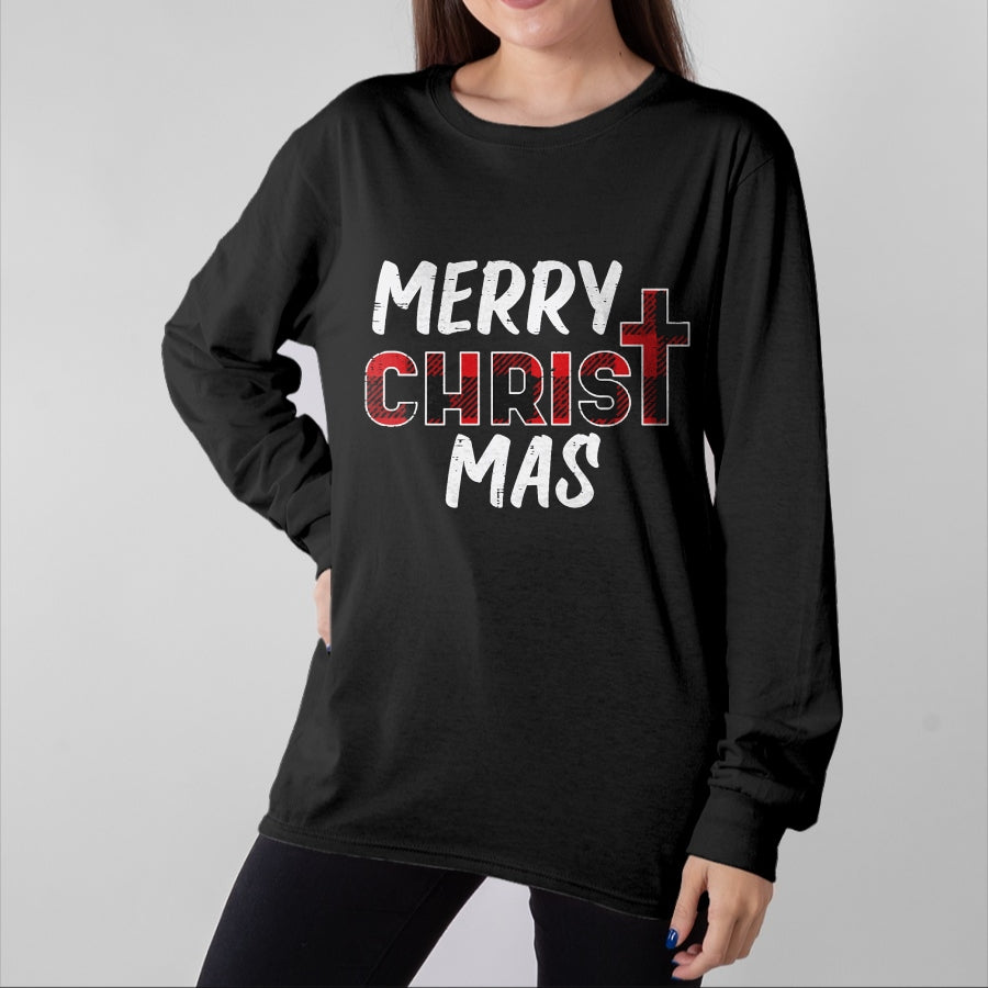 Christian Tee, Christian Faith Unisex T-Shirt/Hoodie/Sweatshirt HLT00 - Merry Christ Mas Christian Jesus Christmas Xmas T-Shirt