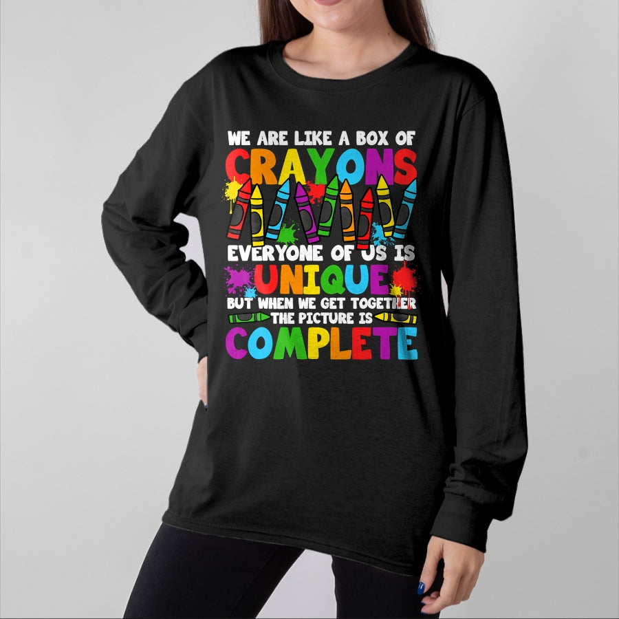 Best Student Shirt, Funny Back To School UnisexT-Shirt/Hoodie/Sweatshirt HLT00 - Funny Teacher We are Like A Box of Crayons Back to School T-Shirt (2)