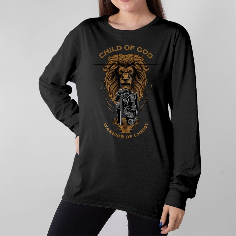 Christian Tee, Christian Faith Unisex T-Shirt/Hoodie/Sweatshirt HLT00 - Child of God Warrior of Christ Jesus Christian Faith Graphic T-Shirt
