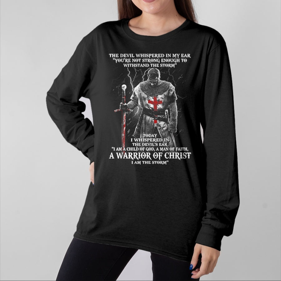 Christian Tee, Christian Faith Unisex T-Shirt/Hoodie/Sweatshirt HLT00 - A Warrior of christ Tshirt T-Shirt