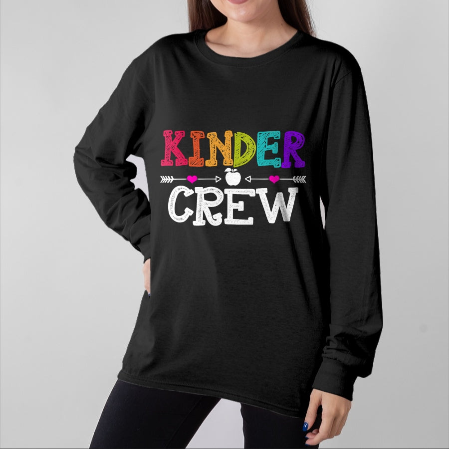 Best Student Shirt, Funny Back To School UnisexT-Shirt/Hoodie/Sweatshirt HLT00 - Kinder Crew Funny Kindergarten Teacher 1st Day of School T-Shirt