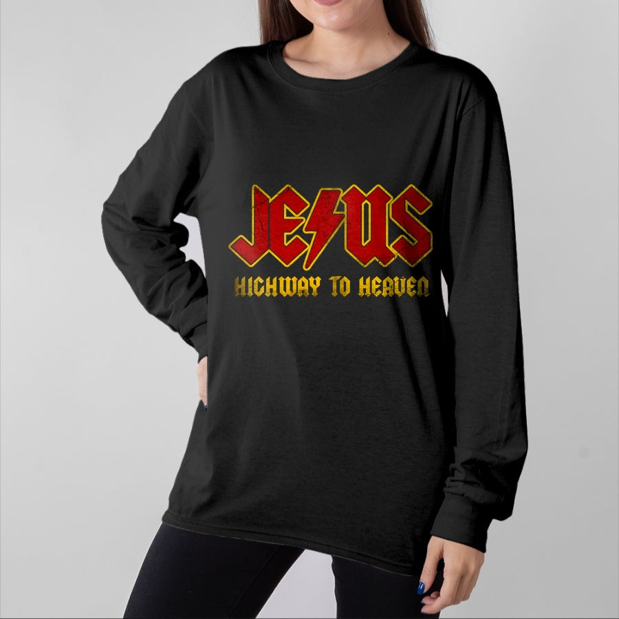 Christian Tee, Christian Faith Unisex T-Shirt/Hoodie/Sweatshirt HLT00 -Christ Jesus Highway To Heaven, Superhero Jesus Christian Premium T-Shirt