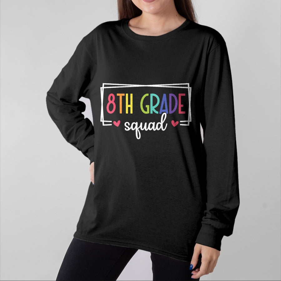 Best Student Shirt, Funny Back To School UnisexT-Shirt/Hoodie/Sweatshirt HLT00 - Eighth Grade Squad Teachers Kids 8th Grade Back to School T-Shirt