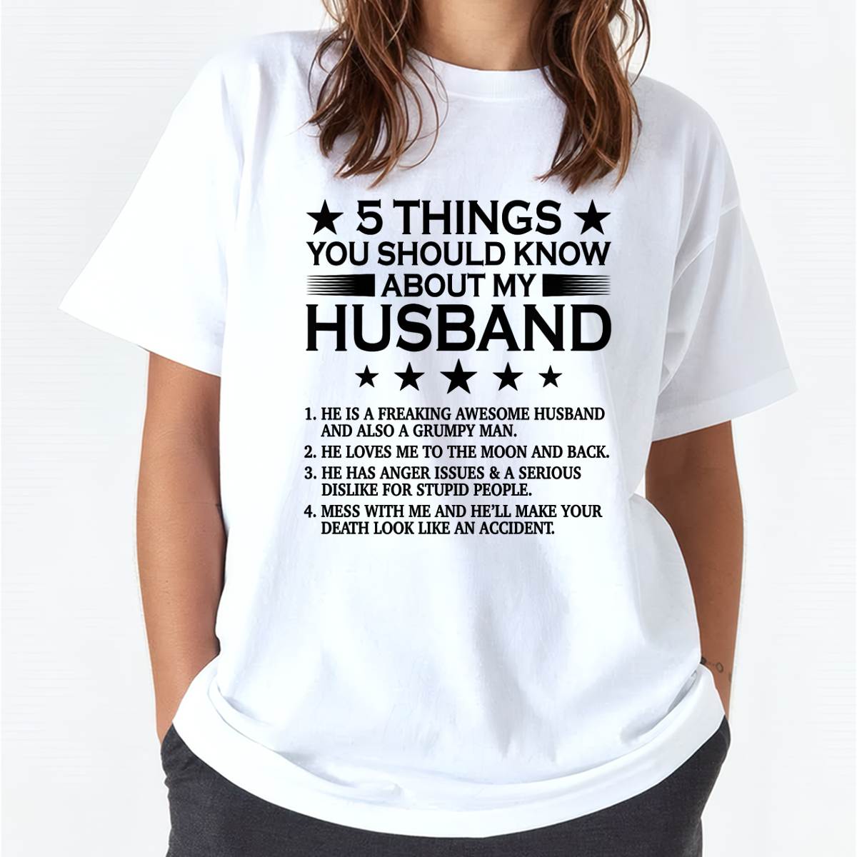 5 THINGS YOU SHOULD KNOW ABOUT MY HUSBAND - T SHIRT GIFT FROM HUSBAND - virgo00 (SKU2605-36-00)