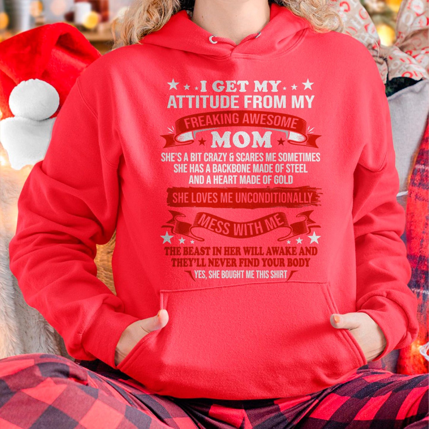 I Get My Attitude From My Freaking Awesome Mom - Gift for Daughter From Mom - virgo00