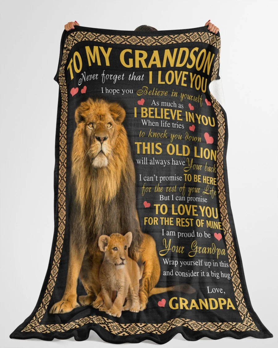 BLANKET FOR GRANDSON – COMFORT & WARMTH GIFT FROM GRANDPA Sherpa Fleece Quilt Blanket virgo00 (SKUB09-113)