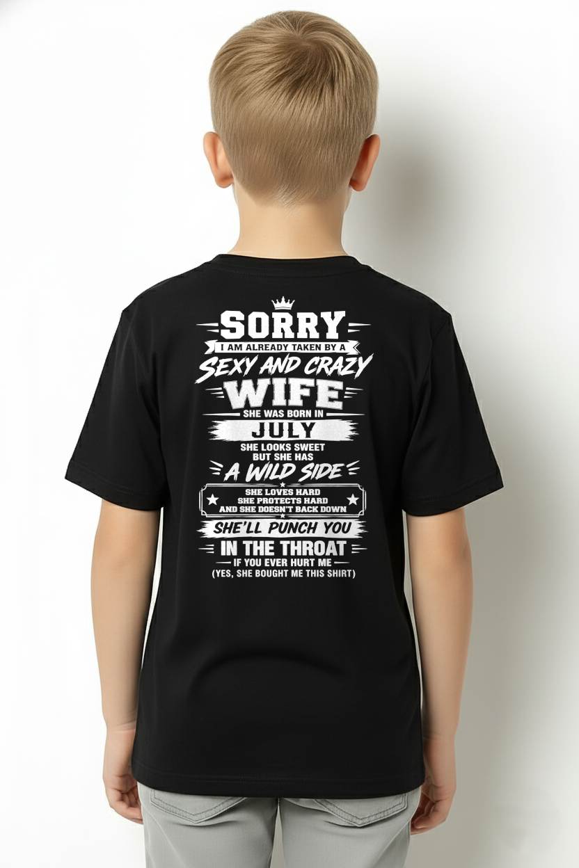 JULY SHIRT Sexy And Crazy Wife - To Wife - From Husband - Virgo07 (SKU2609-257-07)