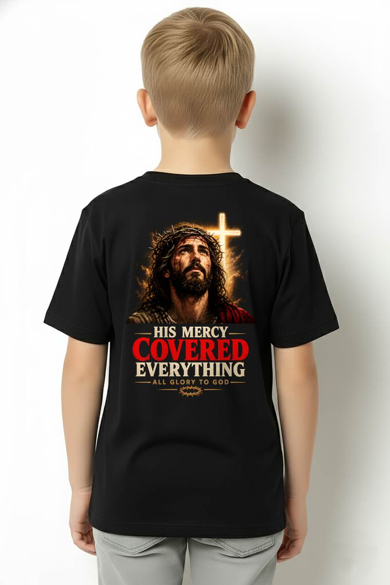 CHRISTIAN T-SHIRT His Mercy Covered - For Men - Virgo00 (SKU2608-94)