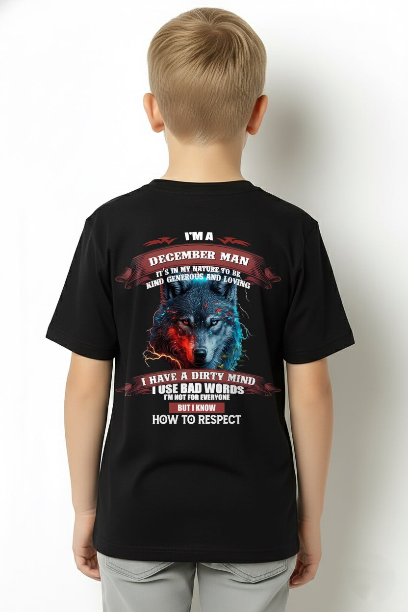 DECEMBER - KNOW HOW TO RESPECT - BIRTHDAY T-SHIRT FOR MEN - Virgo12 / male (SKU12-162-12)