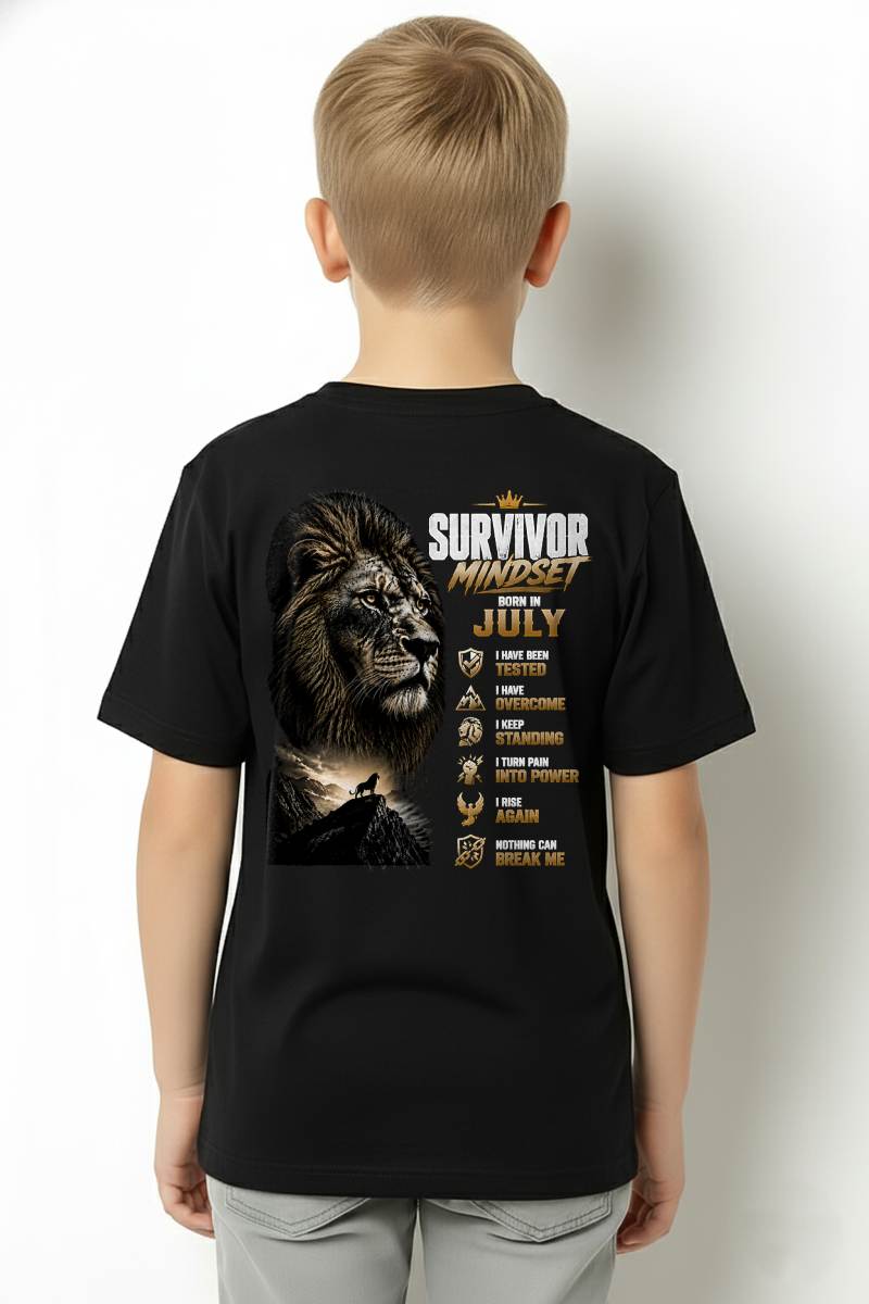 JULY SHIRT Survivor Mindset - For Men - Virgo07 (SKU2608-659-07)