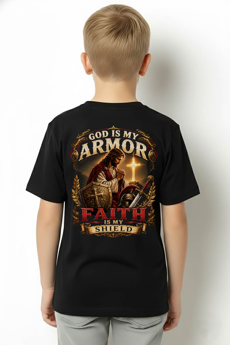 CHRISTIAN T-SHIRT God is my Armor - For Men - Virgo00 (SKU2608-174)