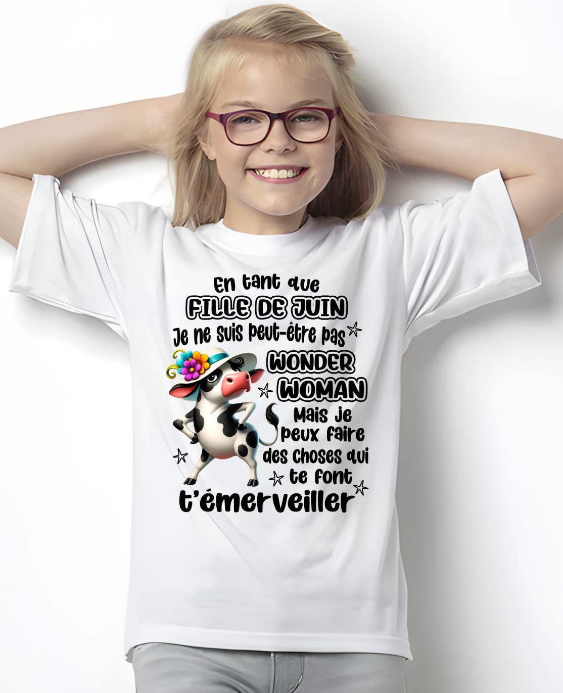 JUIN SHIRT Je ne suis peut-être pas WONDER WOMAN - Virgo06 (SKU2605-39-06)