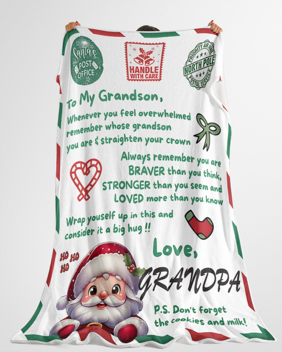 BLANKET FOR GRANDSON – COMFORT & WARMTH GIFT FROM GRANDPA Sherpa Fleece Quilt Blanket virgo00 (SKUB10-182)