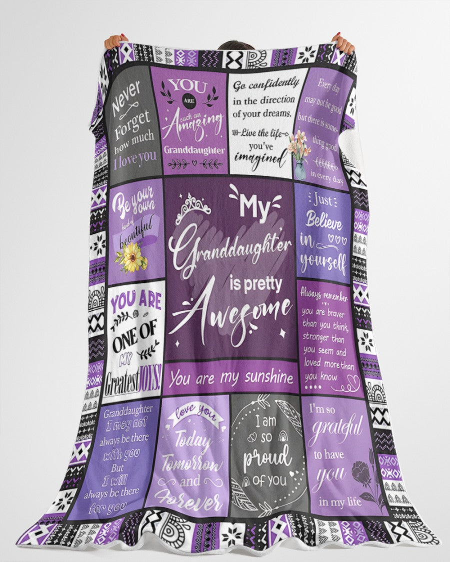 BLANKET FOR GRANDDAUGHTER – COMFORT & WARMTH GIFT FROM GRANDPARENTS Sherpa Fleece Quilt Blanket virgo00 (SKUB11-BLK-03)