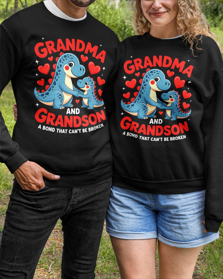 GRANDMA AND GRANDSON A BOND THAT CAN'T BE BROKEN DINOSAUR UNISEX T-SHIRT virgo00 (SKU-GMS3)