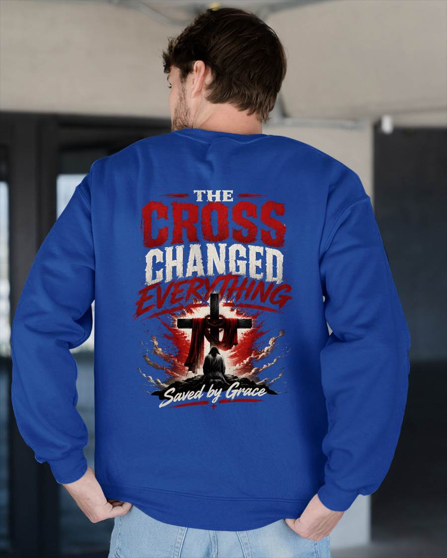 THE CROSS CHANGED EVERYTHING - CHRISTIAN T-SHIRT - FOR MEN Virgo00 (SKU2608-78)