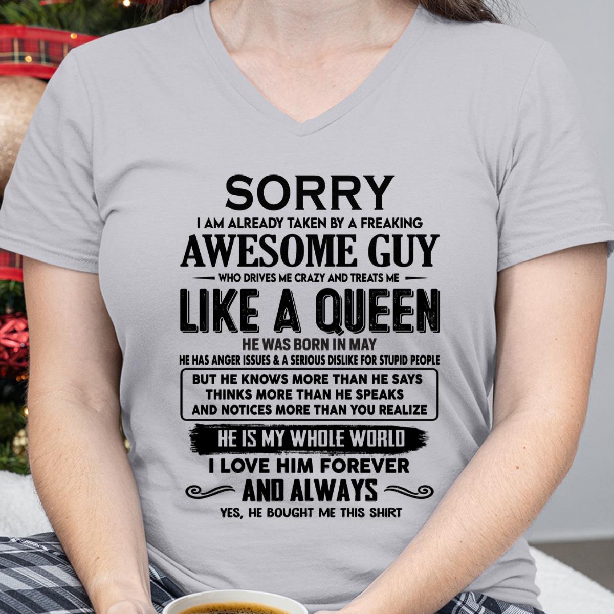 May - Sorry I am already taken by a freaking awesome guy - Gift for Wife From Husband - Virgo05 (SKU-SRG-05)