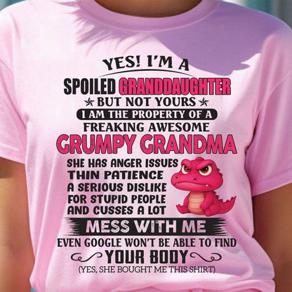 YES, I'M A SPOILED GRANDDAUGHTER - GIFT FROM GRANDMA - virgo00 (SKU09-96-00)