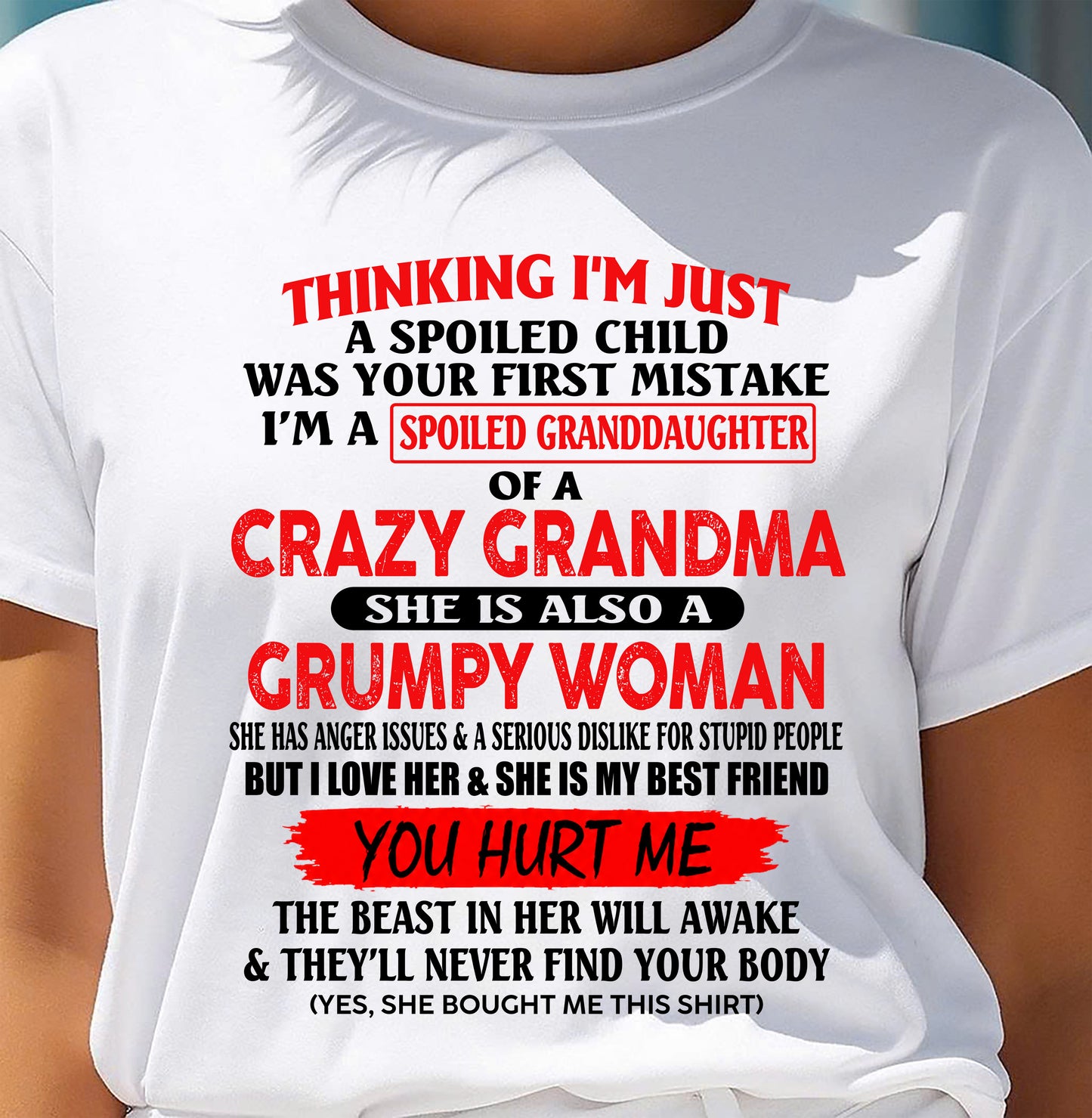 SHIRT, I'm A Spoiled Granddaughter - Virgo00 (SKU2608-347-00)
