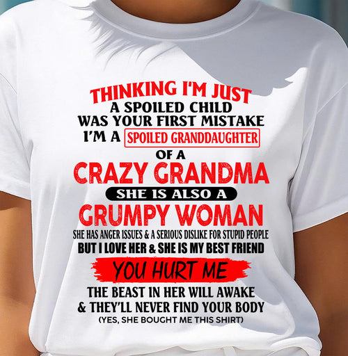 SHIRT, I'm A Spoiled Granddaughter - Virgo00 (SKU2608-347-00)