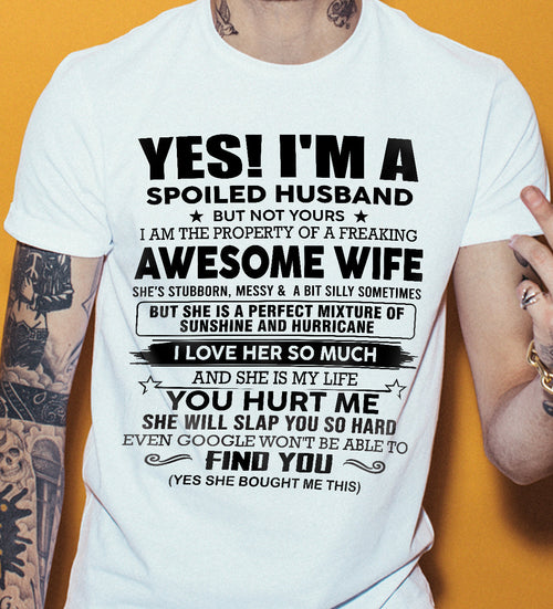 I'M A SPOILED HUSBAND BUT NOT YOURS - FROM WIFE - virgo00 (SKU12-283-00)