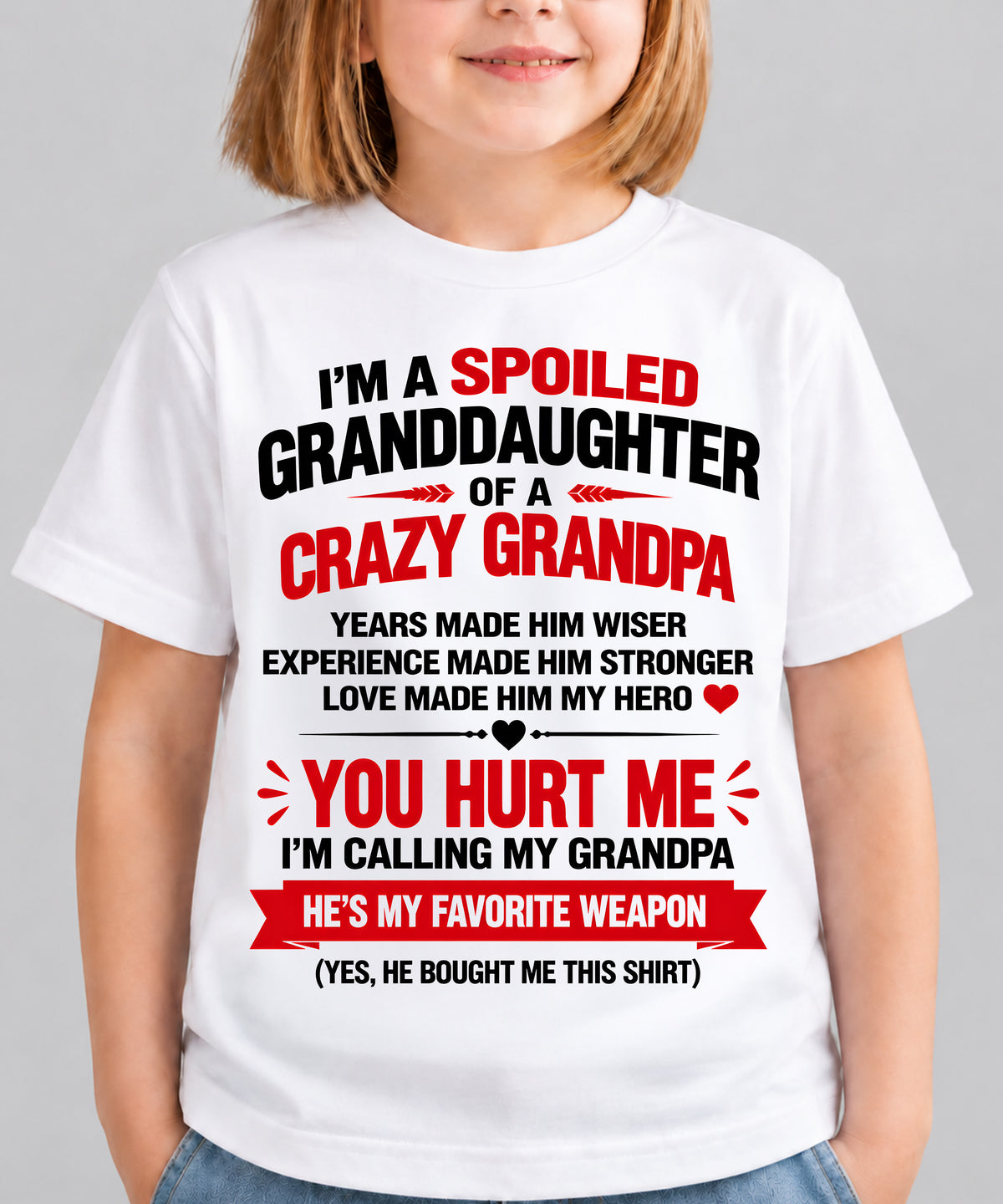 SHIRT Grandpa Is A Hero - From Grandpa - To Granddaughter - Virgo00 (SKU2609-354-00)