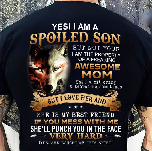 Lucky Son of Awesome Mom - Perfect Gift for Son From Mom - virgo00 (SKU10-128-00)