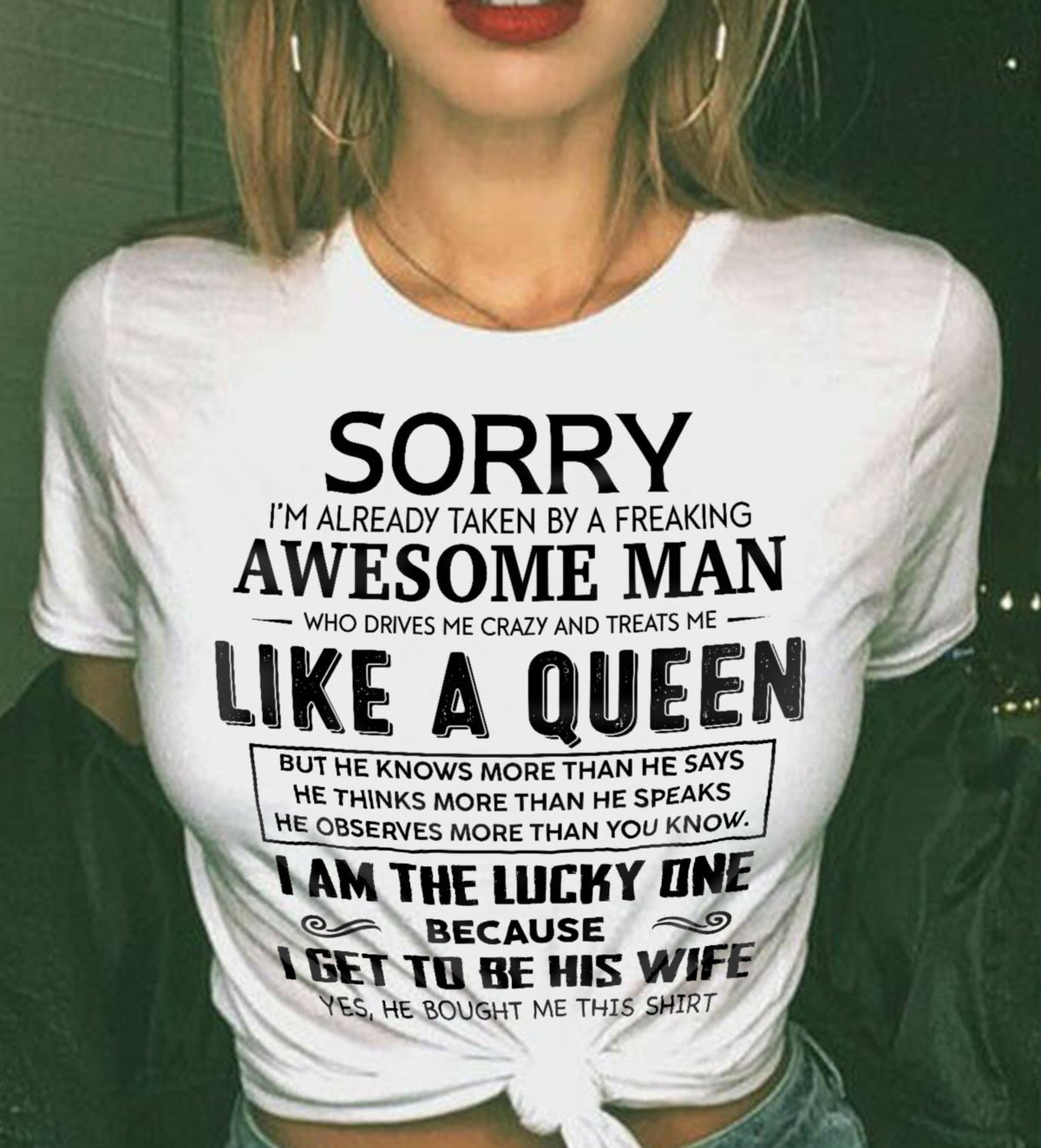AN AWESOME MAN WHO DRIVES ME CRAZY AND TREATS ME LIKE A QUEEN - FROM HUSBAND - virgo00 (SKU26T-01286-00)