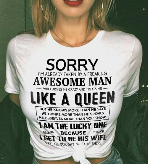 AN AWESOME MAN WHO DRIVES ME CRAZY AND TREATS ME LIKE A QUEEN - FROM HUSBAND - virgo00 (SKU26T-01286-00)