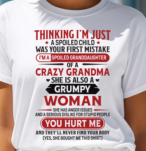 TO MY GRANDDAUGHTER - SPOILED GRANDDAUGHTER - GIFT FROM GRANDMA - virgo00 (SKU10-117-00)