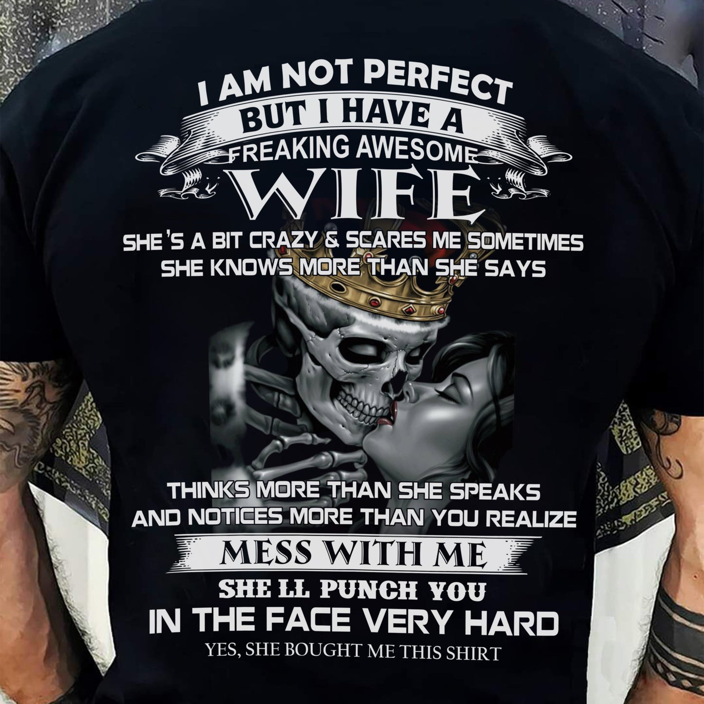 I Am Not Perfect But I Have A Freaking Awesome Wife - Gift For Husband From Wife - Virgo00 (SKU06-34-00)