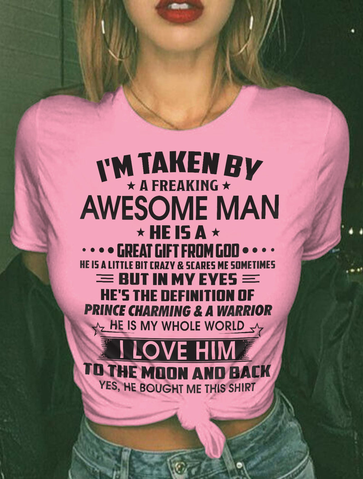 I'M TAKEN BY A FREAKING AWESOME MAN HE IS A GREAT GIFT FROM GOD - FROM HUSBAND - virgo00 (SKU26T-01234-00)