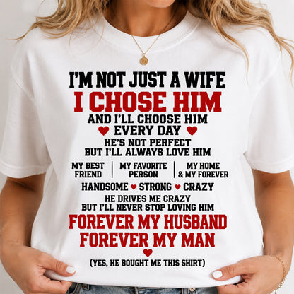 SHIRT I'M NOT JUST A WIFE - FROM HUSBAND - TO MY WIFE - Virgo00 (SKU2609-78)