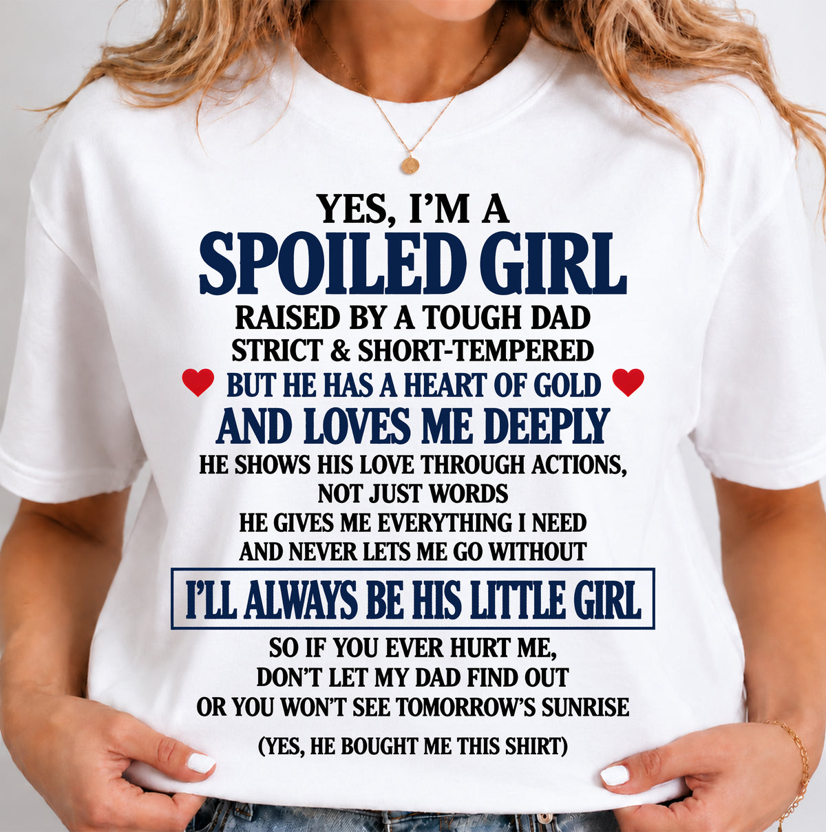 SHIRT Tough Dad Love Me - From Dad - To Daughter - Virgo00 (SKU2609-100)