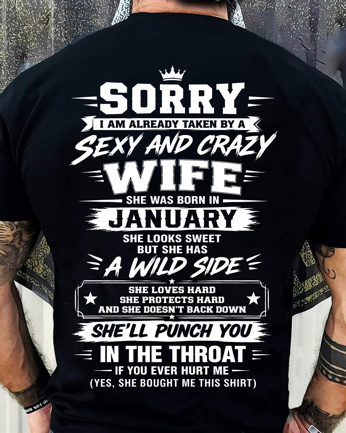 JANUARY SHIRT Sexy And Crazy Wife - To Wife - From Husband - Virgo01 (SKU2609-257-01)