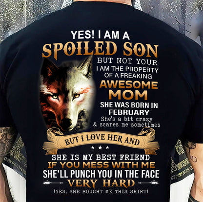 February - Lucky Son of Awesome Mom - Perfect Gift for Son From Mom - virgo02 (SKU10-128-02)