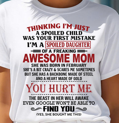 FEBRUARY - TO MY DAUGHTER - SPOILED DAUGHTER - PERFECT GIFT FOR DAUGHTER - GIFT FROM MOM - virgo02 (SKU10-151-02)