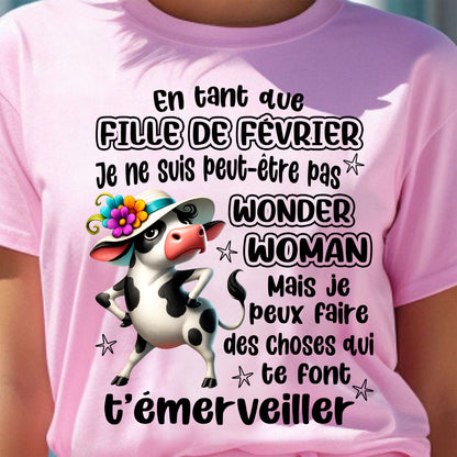 FÉVRIER SHIRT Je ne suis peut-être pas WONDER WOMAN - Virgo02 (SKU2605-39-02)