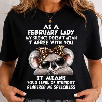 FEBRUARY SHIRT As A February Lady - For Women - Virgo02 (SKU2609-113-02)