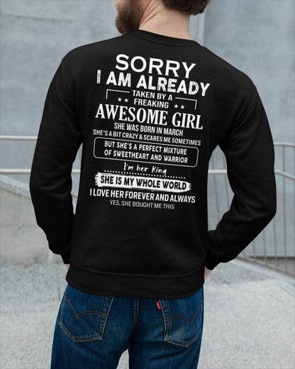 March - Awesome girl - Perfect gift for your boyfriend - (SKU04-86-03) - From Wife Virgo03