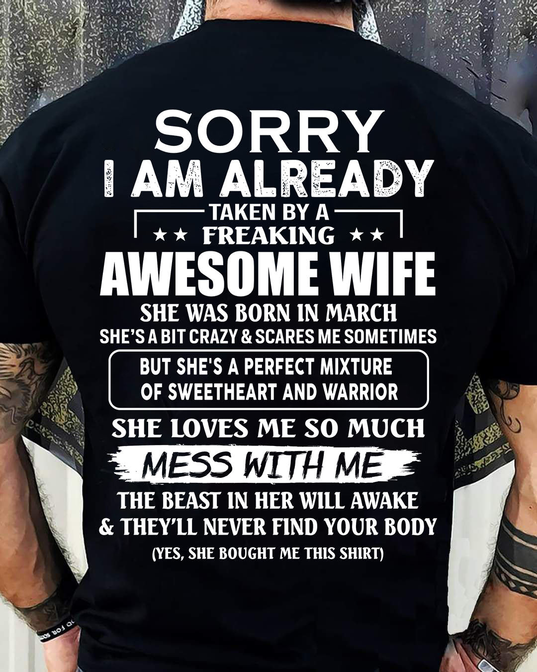 wife March - Perfect gift for husband From Wife - Virgo03 (SKU68-86-03)