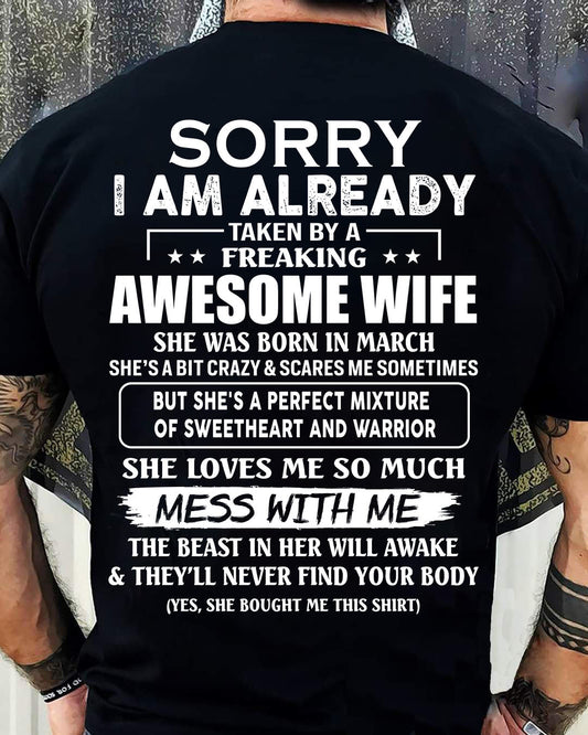 wife March - Perfect gift for husband From Wife - Virgo03 (SKU68-86-03)