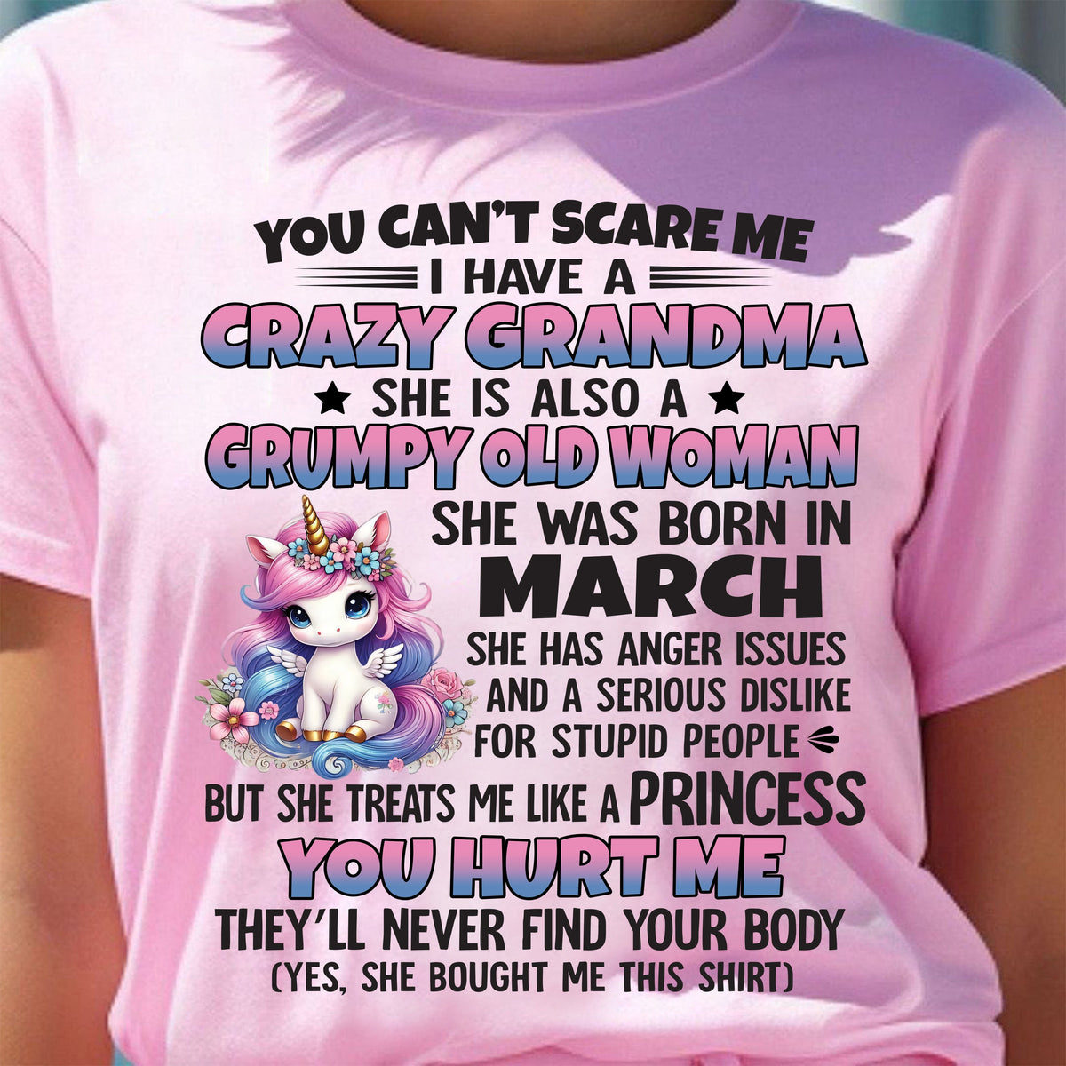 MARCH - YOU CAN'T SCARE ME - GIFT FROM GRANDMA - virgo03 (SKU09-106-03)