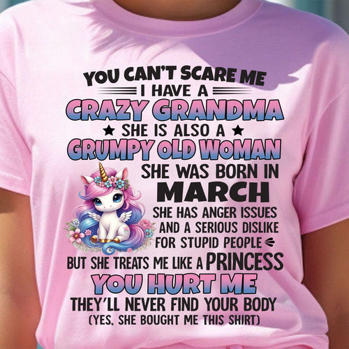 MARCH - YOU CAN'T SCARE ME - GIFT FROM GRANDMA - virgo03 (SKU09-106-03)