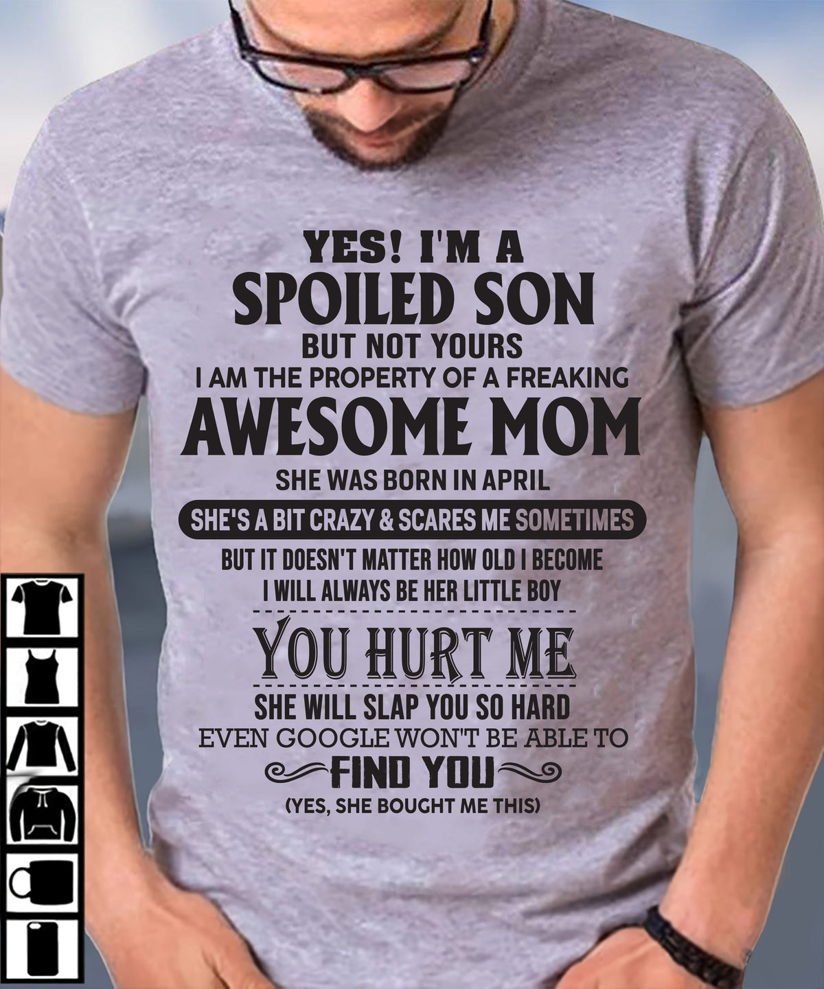 April - Awesome Mom - Perfect gift for son From Mom - virgo04 (SKU-MS01-04)