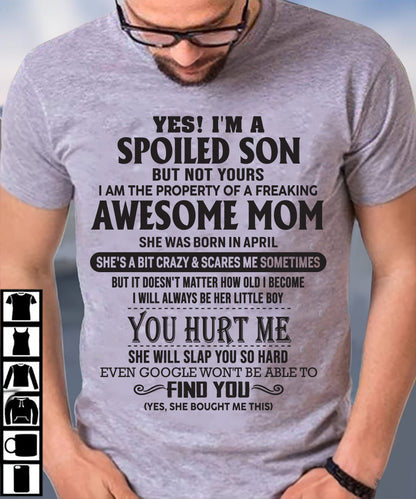 April - Awesome Mom - Perfect gift for son From Mom - virgo04 (SKU-MS01-04)